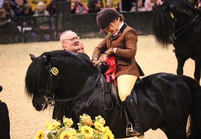 Rebecca Penny & Our Honorary President Simmon Richardson at HOYS